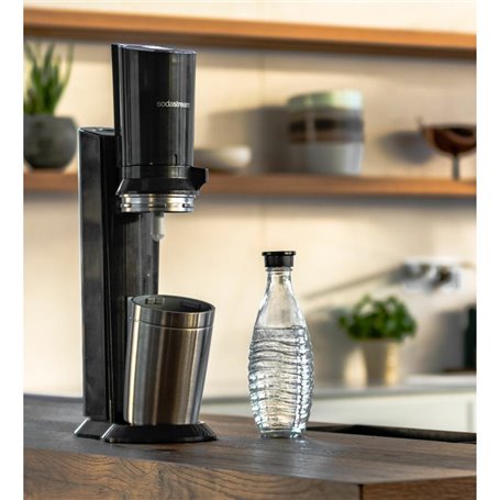 Machine à soda SodaStream Crystal 3.0 QC noir avec 1 bouteille en verre (1016411410)