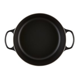 Le Creuset Cocotte Signature ronde 22cm noir Schwarz (21177220000430)