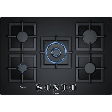 Bosch Serie 6 PPQ7A6B20 plaque Noir Intégré 75 cm Gaz 5 zone(s)