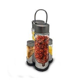 Herzberg Herzberg HG-6006 Etagère à bouteilles d'oil et pots d'épices