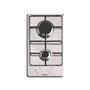 Glem Domino inox gaz 30 cm - 2 foyers gaz - 4 kW - Manettes frontales - Allu GLEM - GT32IX