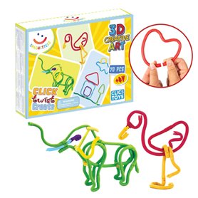 Clics - Spaghetteez 3D Art Flexible Building Sticks