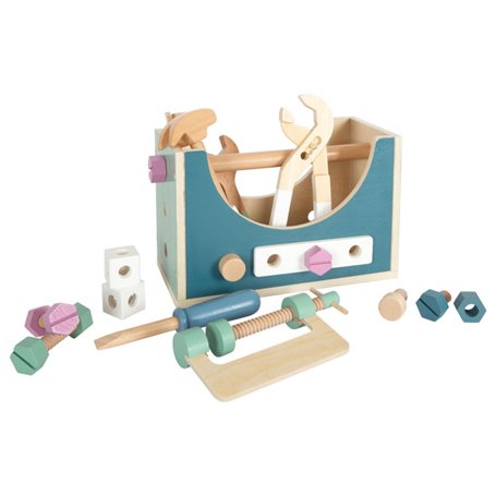 Small Foot - Wooden Toolbox Nordic 2in1