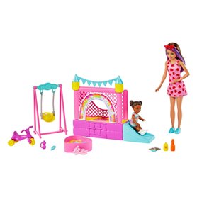 Barbie Skipper Babysitters Inc.  Coffret Skipper Baby-Sitter Château Gonflable