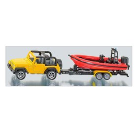 SIKU 1658 Jeep with Boat