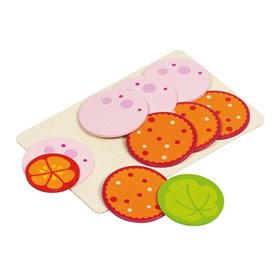 GOKI Tranche de saucisse et feuille de salade