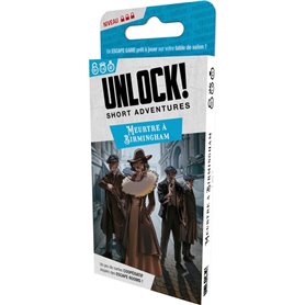 Jeu d escape game Asmodee Unlock Short Adventures Meurtre à Birmingham