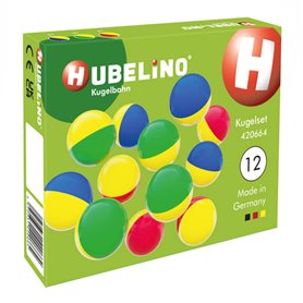 Hubelino Marbles Two Colors, 12pcs. 420664 Hubelino Marbles Two Colors