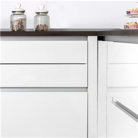 Emuca 8160112 Kit de 2 profils centraux Gola pour meubles de cuisine