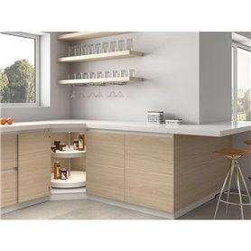 Emuca 8929015 Jeu de plateaux circulaires Shelvo pour meuble de cuisine