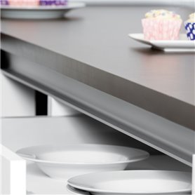 Emuca 8160012 Kit de 2 profils supérieurs Gola pour meubles de cuisine