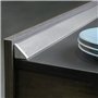 Emuca 8952863 Lot de 2 profils d étancheité triangulaires Plasline avec accessoires d installation