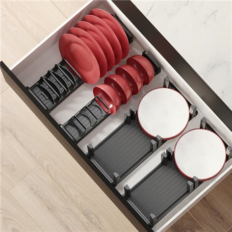 Emuca 3069635 Porte assiettes Orderbox vertical pour tiroir