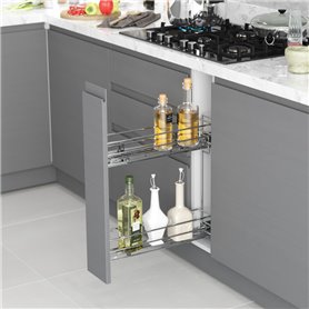 Emuca 8977411 Porte bouteilles extractible Suprastar avec fermeture amortie