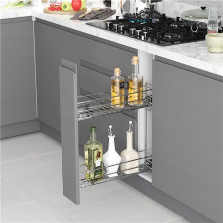 Emuca 8977411 Porte bouteilles extractible Suprastar avec fermeture amortie