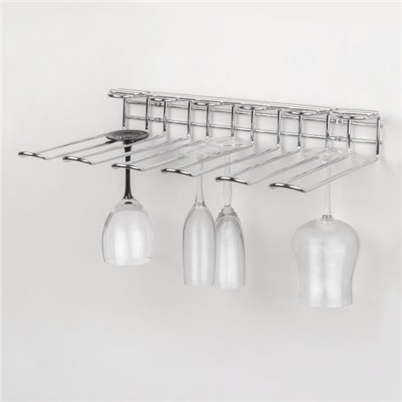Emuca 8938111 Porte verres pour meubles Supra 5 rangées