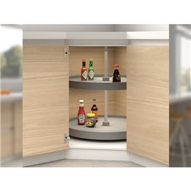 Emuca 8929021 Jeu de plateaux circulaires Shelvo pour meuble de cuisine