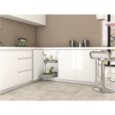 Emuca 8929215 jeu de plateaux rotatifs Shelvo 1 2 lune