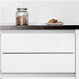 Emuca 8160162 Kit de 2 profils centraux Gola pour meubles de cuisine