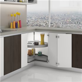 Emuca 8928821 jeu de plateaux rotatifs Shelvo 3 4