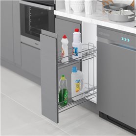Emuca 8977611 Porte bouteilles extractible Suprastar avec fermeture amortie