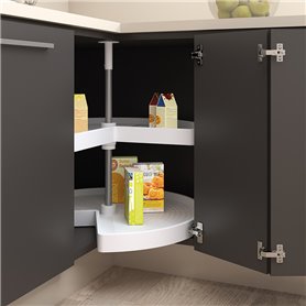 Emuca 8928815 jeu de plateaux rotatifs Shelvo 3 4