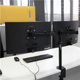 Emuca 3200114 Support écran inclinable et rotatif à 360?° pour table.