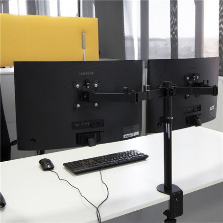 Emuca 3200114 Support écran inclinable et rotatif à 360?° pour table.