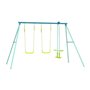 Portique metal tp toys 2 balancoires / vis-a-vis / kit d'ancrage h.185 cm