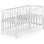 Lit bébé à barreaux pin massif laqué blanc Felix 60 Couchage 60x120 cm - L 124 x H 80 x P 65 cm