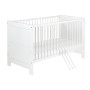 Lit bébé 70x140 hetre massif laqué blanc Nordic White L 145 x H 85 x P 77 cm