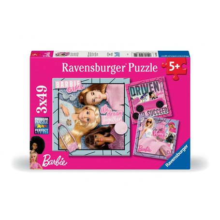 Puzzles 3x49 p - inspire le monde  / barbie