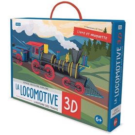 Maquette locomotive 3D avec livre