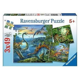 Ravensburger Puzzles 3X49 P - La Fascination Des Dinosaures