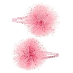 Barettes Sheyna pompon rose