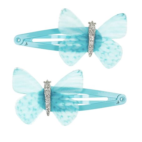 Barrettes Papillon bleu - Senna