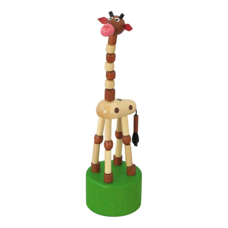 Detoa figurine à presser La Girafe en bois