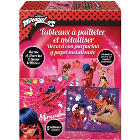 Tableau a pailleter et metalliser Miraculous Ladybug