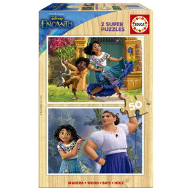 puzzles 2 X 50 pcs Encanto en bois