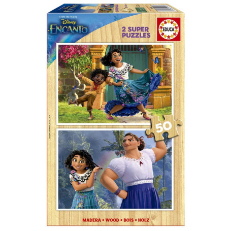 puzzles 2 X 50 pcs Encanto en bois