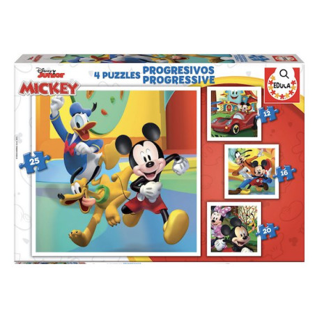 4 puzzles progressifs mickey et ses amis