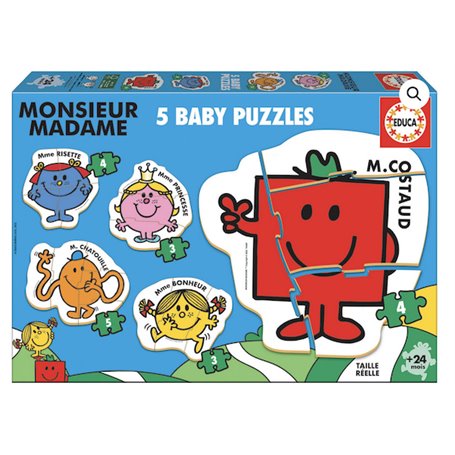 5 Baby Puzzles Monsieur Madame