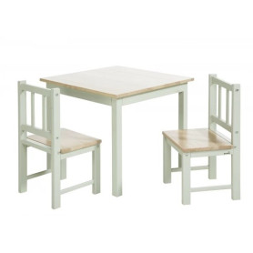 Geuther Meubles d activite en Hevea 2 chaises et une table Couleur Vert Menthe