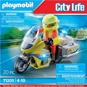 71205 Les secours Urgentiste avec moto et effet lumineux