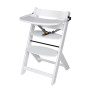 Chaise haute pour enfant en hetre massif Blanc