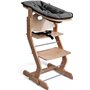 Chaise haute en bois naturel avec attache bébé