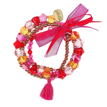 Bracelet Anemoon rose rouge