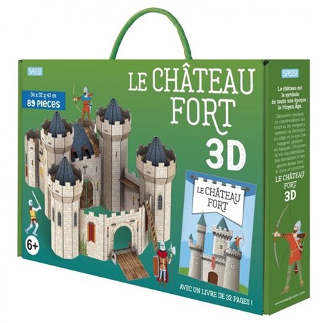 Maquette chateau fort 3D avec livre