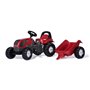 Rolly Toys Tracteur a Pedales + Remorque rollyKid Valtra