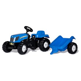 Rolly Toys Tracteur a Pedales + Remorque rollyKid New Holland